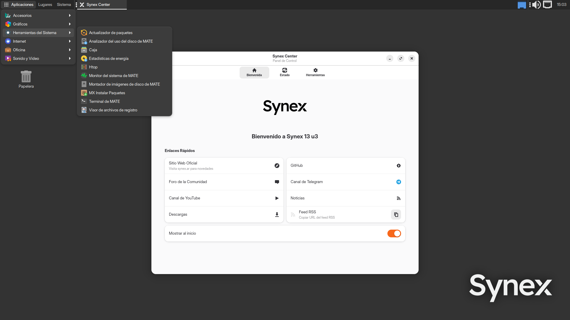 Synex MATE Beta 1: classic desktop with modern efficiency