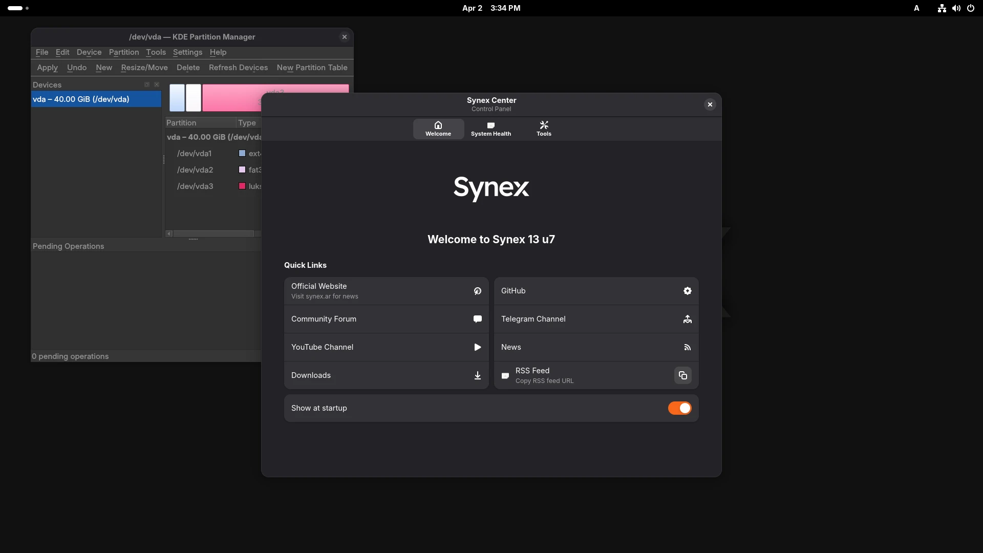Synex 13 u7: soporte CJK completo y particionamiento avanzado en el entorno live