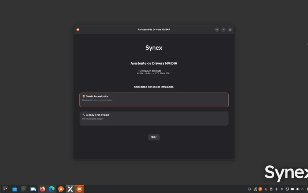 Synex NVIDIA Helper: instalación asistida de drivers NVIDIA