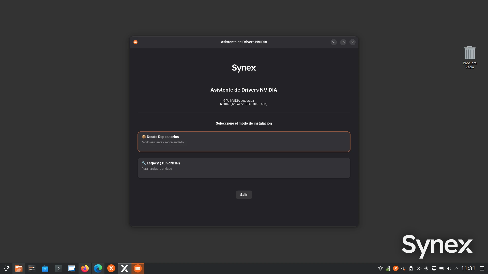 Synex NVIDIA Helper: instalación asistida de drivers NVIDIA