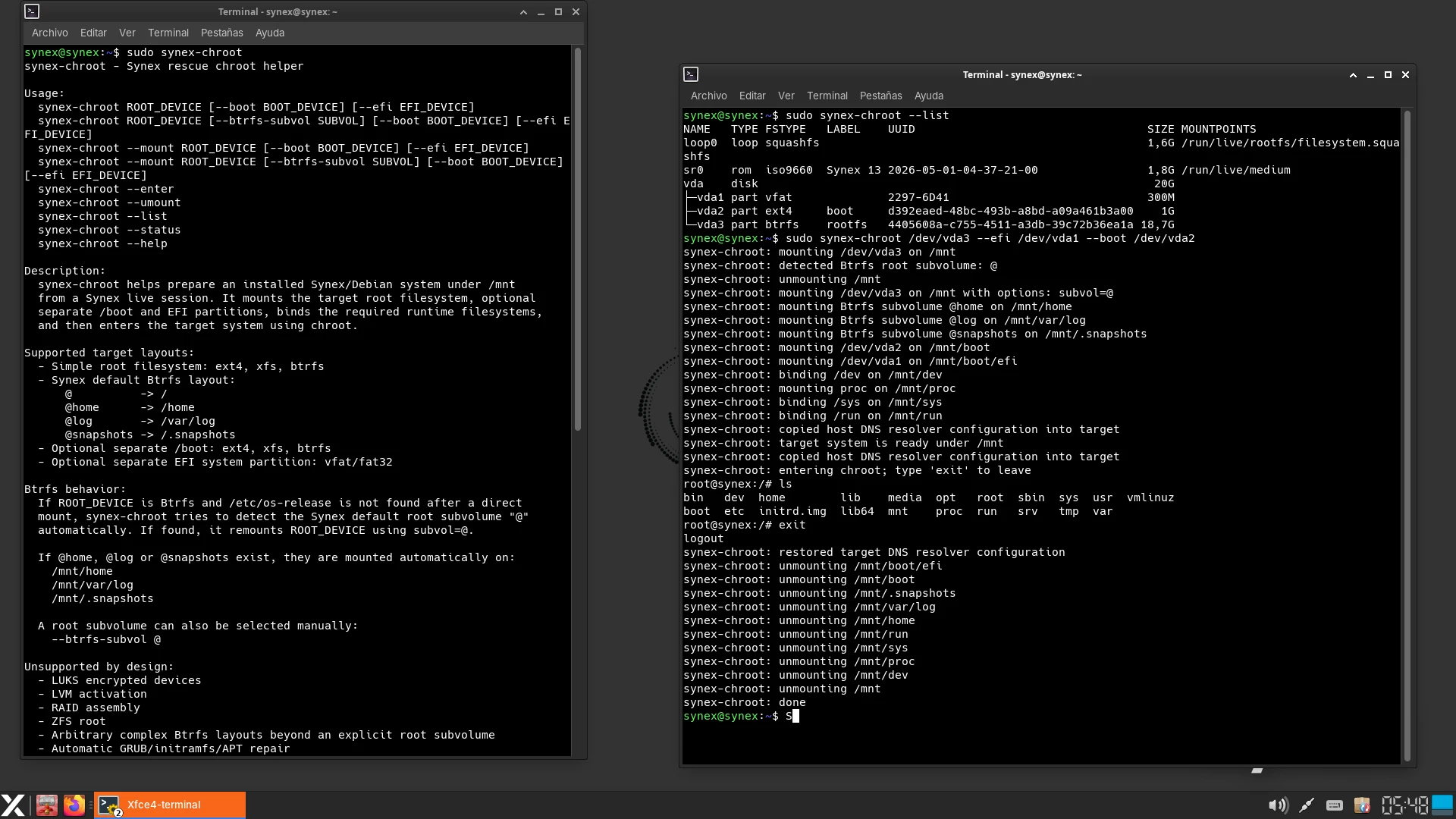Synex 13 u8: NVIDIA improvements, simpler recovery from the live environment, and reduced ISO size