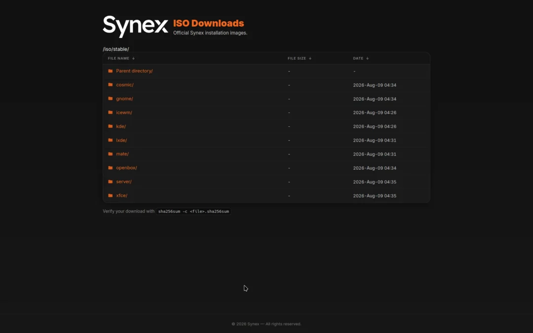 New download mirror: Synex images available at repo.synex.ar