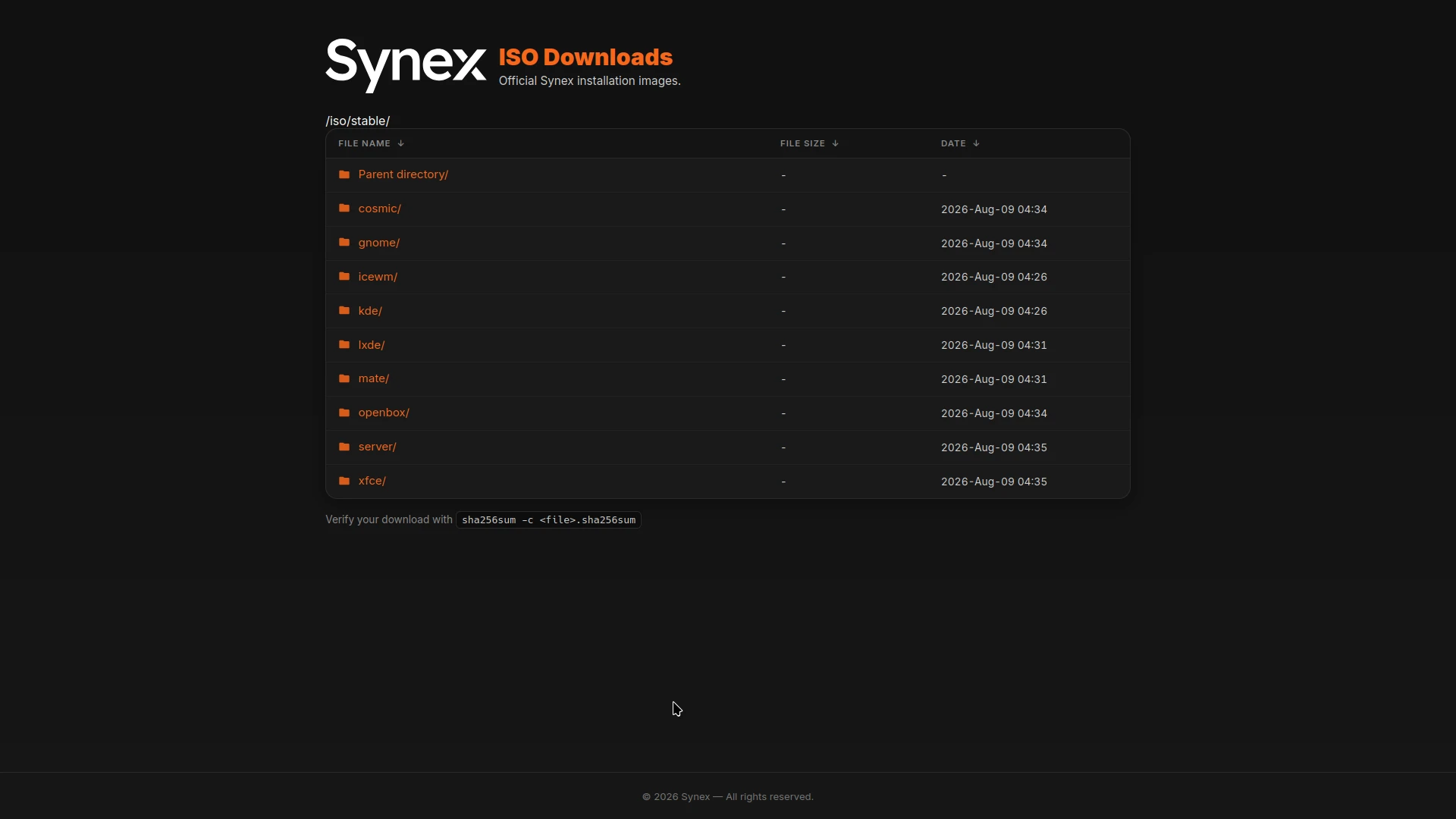 Nuevo espejo de descargas: las imágenes de Synex disponibles en repo.synex.ar