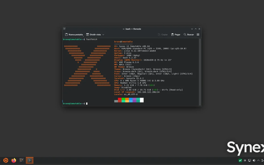 Synex 13 Immutable Alpha 1: generaciones Btrfs, actualizaciones transaccionales y un nuevo modelo para el sistema
