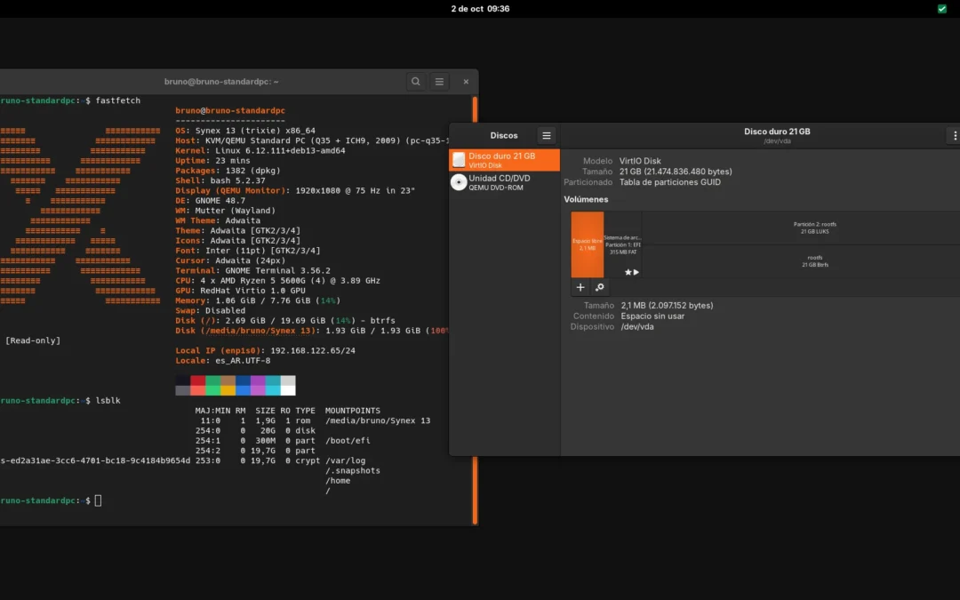 Synex 13 u13: GRUB 2.14, mejoras en el cifrado del instalador y una revisión completa de las imágenes
